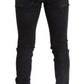 Elegant Slim Fit Black Denim Jeans