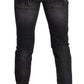 Elegant Dark Grey Slim Fit Denim