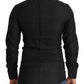 Elegant Black Cotton Gold Dress Shirt