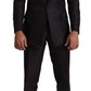Elegant Black Silk Two-Piece Suit