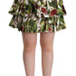 Multicolor A-Line Cotton Mini Skirt