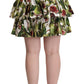 Multicolor A-Line Cotton Mini Skirt