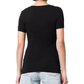 Black Cotton Women T-Shirt