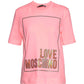 Pink Cotton Women T-Shirt