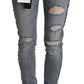 Elegant Slim Fit Distressed Denim Jeans