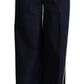 Elegant Wide Leg Crystal Embellished Jeans