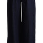 Elegant Wide Leg Crystal Embellished Jeans