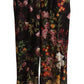 Elegant Floral Wide Leg Pants