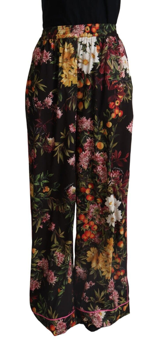 Elegant Floral Wide Leg Pants