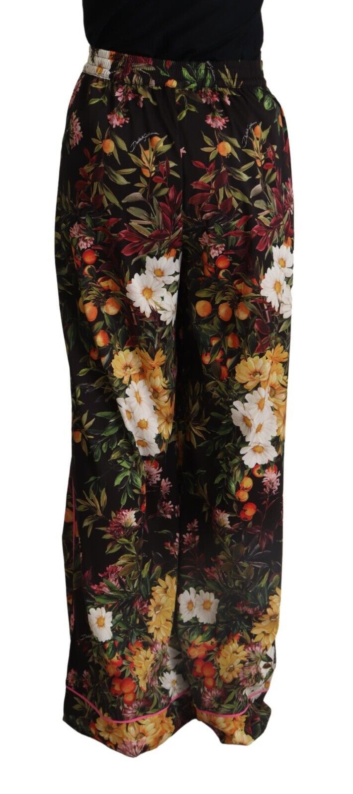 Elegant Floral Wide Leg Pants
