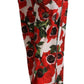 Elegant Anemone Print Wide Leg Pants