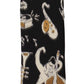 Black Gold Music Print Silk Neck Tie