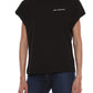 Black Cotton Women T-Shirt