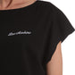 Black Cotton Women T-Shirt