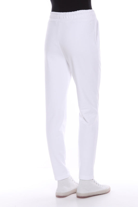 White Cotton Women Sweatpant