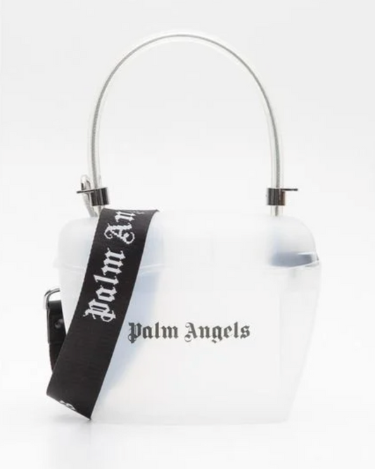 White Polyvinyl Women Handbag