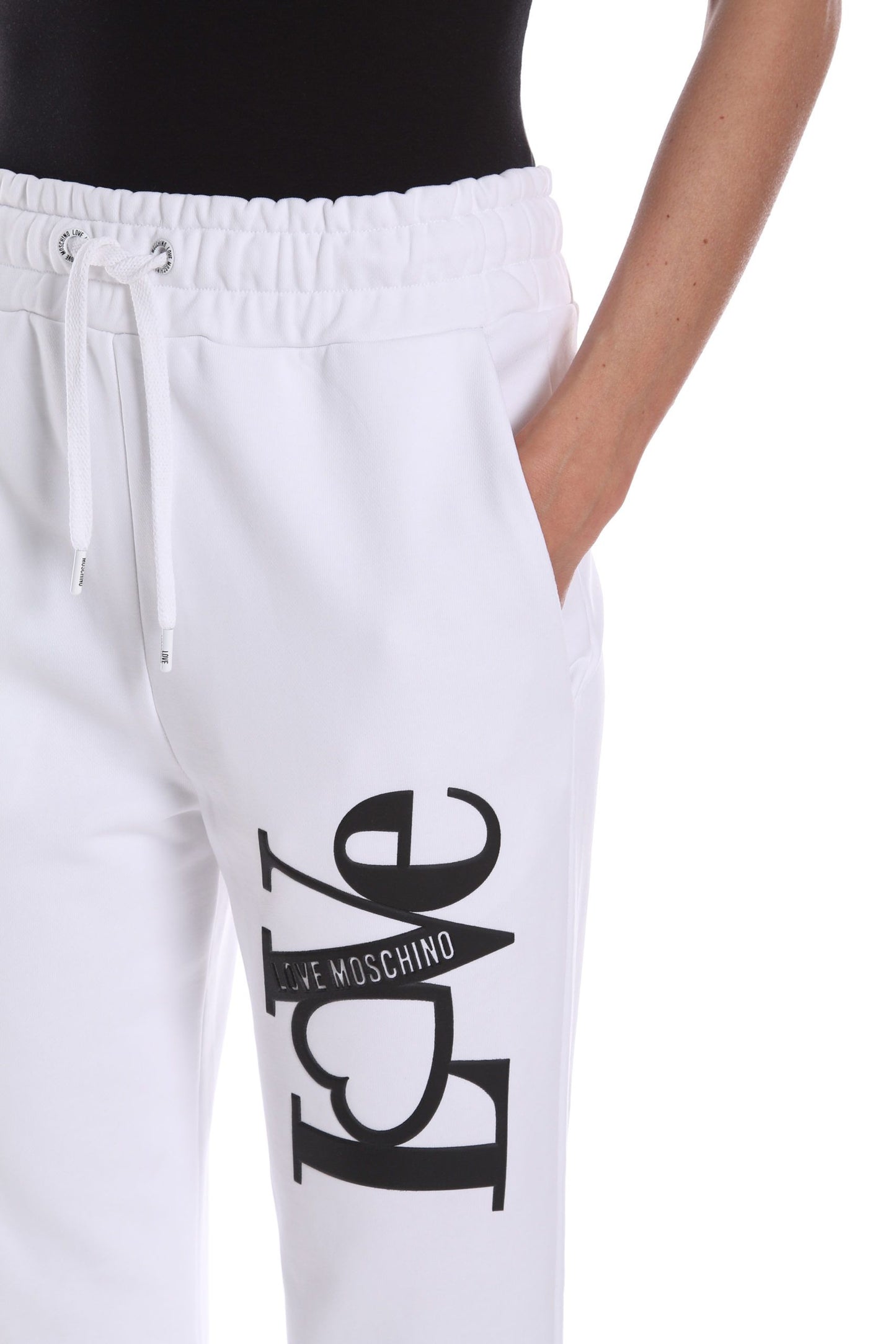 White Cotton Women Sweatpant