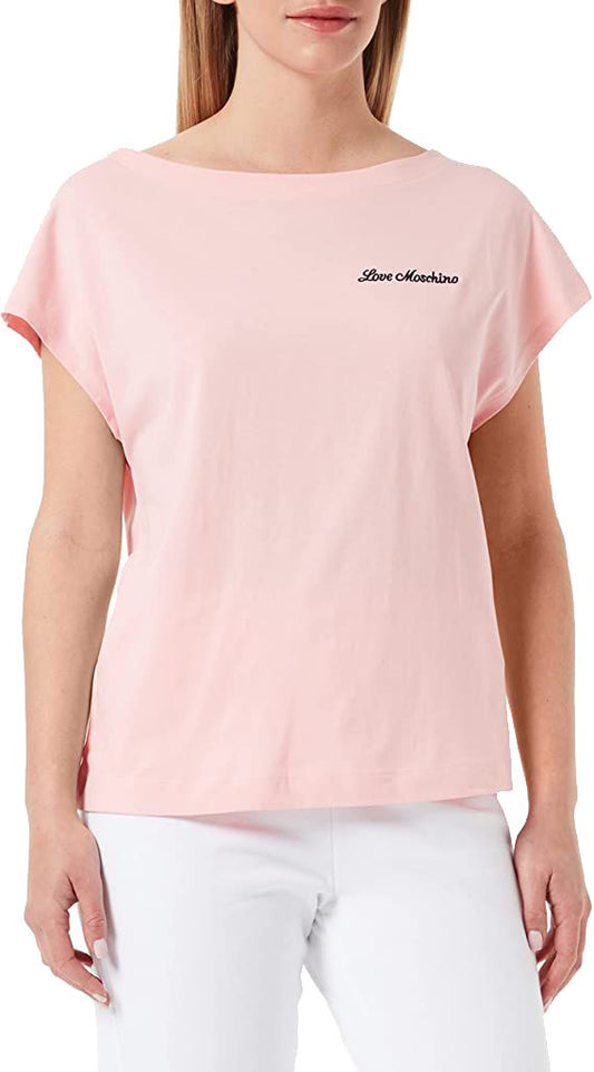 Pink Cotton Women T-Shirt