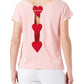 Pink Cotton Women T-Shirt