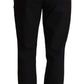 Elegant High Waisted Black Tapered Trousers