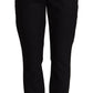 Elegant High Waisted Black Tapered Trousers