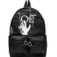 Black Polyester Men Backpack