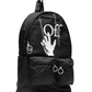 Black Polyester Men Backpack