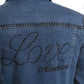 Blue Cotton Women Jacket