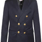 Elegant Double Breasted Blue Blazer