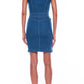 Chic Sleeveless Denim Dress with Colored Buttons