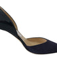Elegant Navy Suede Pointed Toe Pumps