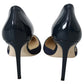 Elegant Navy Suede Pointed Toe Pumps