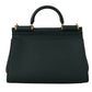 Enchanting Green Leather Sicily Shoulder Bag