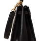 Elegant Monochrome Leather and Canvas Bag