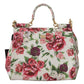 Floral Elegance Leather Shoulder Bag