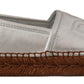 Silver Leather Flat Espadrilles