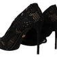 Black Stretch Socks Taormina Lace Boots Shoes