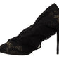 Black Stretch Socks Taormina Lace Boots Shoes