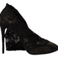 Black Stretch Socks Taormina Lace Boots Shoes