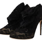 Elegant Stretch Sock Boots in Black