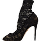 Elegant Black Stretch Sock Boots