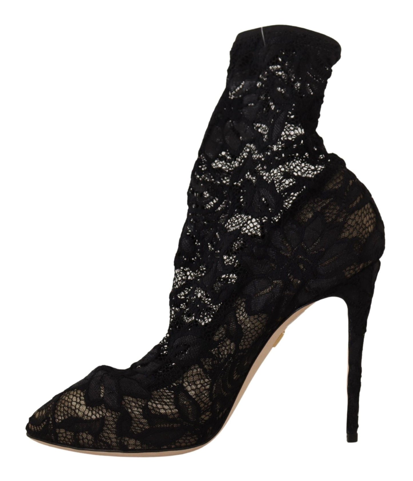 Elegant Black Stretch Sock Boots