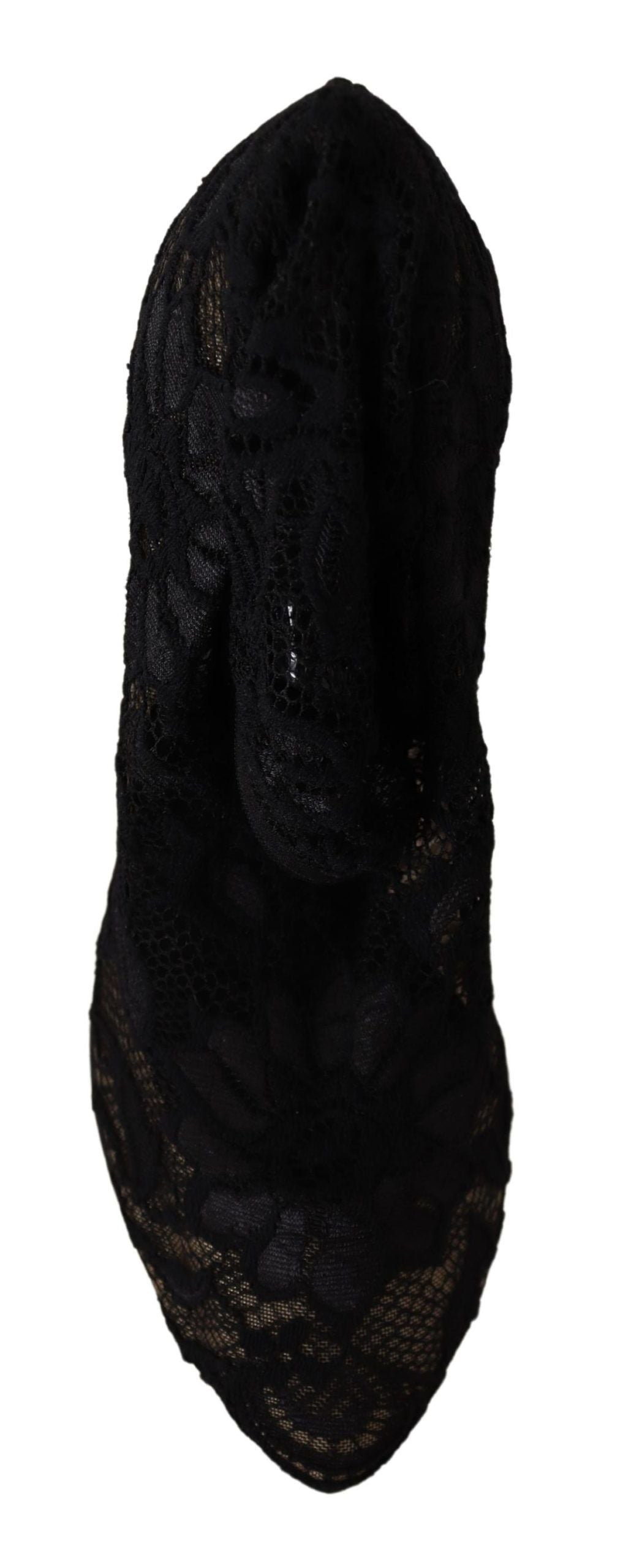 Elegant Black Stretch Sock Boots