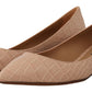 Chic Beige Leather Kitten Heels Pumps