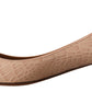 Chic Beige Leather Kitten Heels Pumps