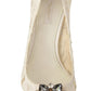 Elegant White Lace Heels with Crystal Embellishment