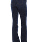 Dark Blue Cotton Women's Bell-Bottom Jean