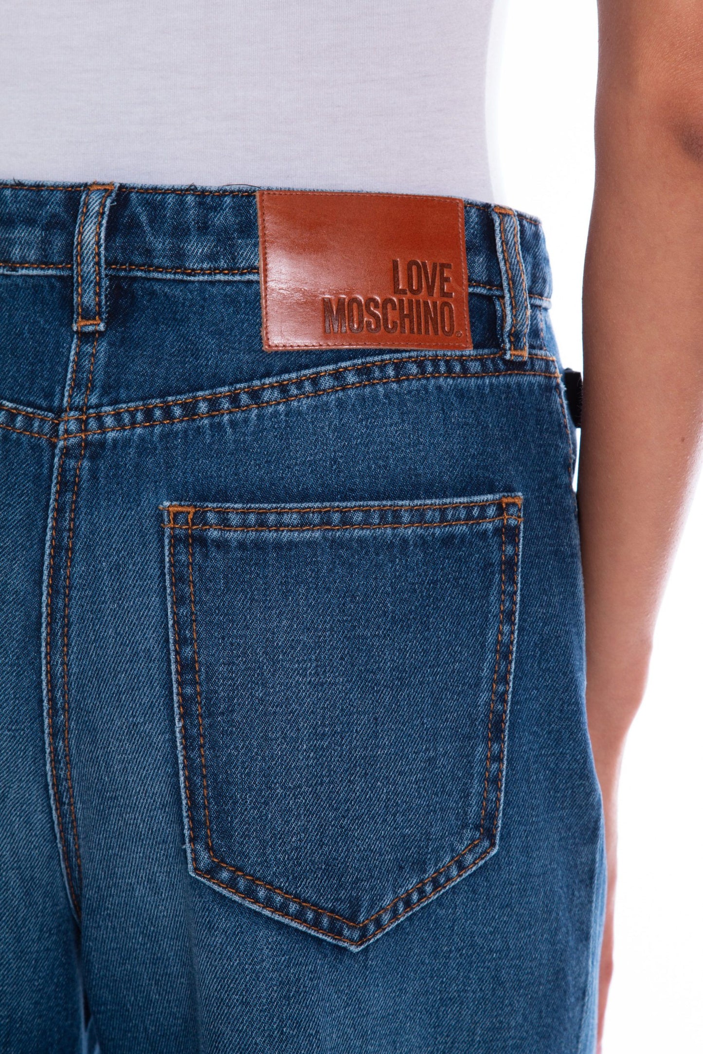 Blue Cotton Women Baggy Jean
