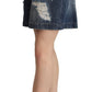 Chic High-Waisted Distressed Bermuda Shorts