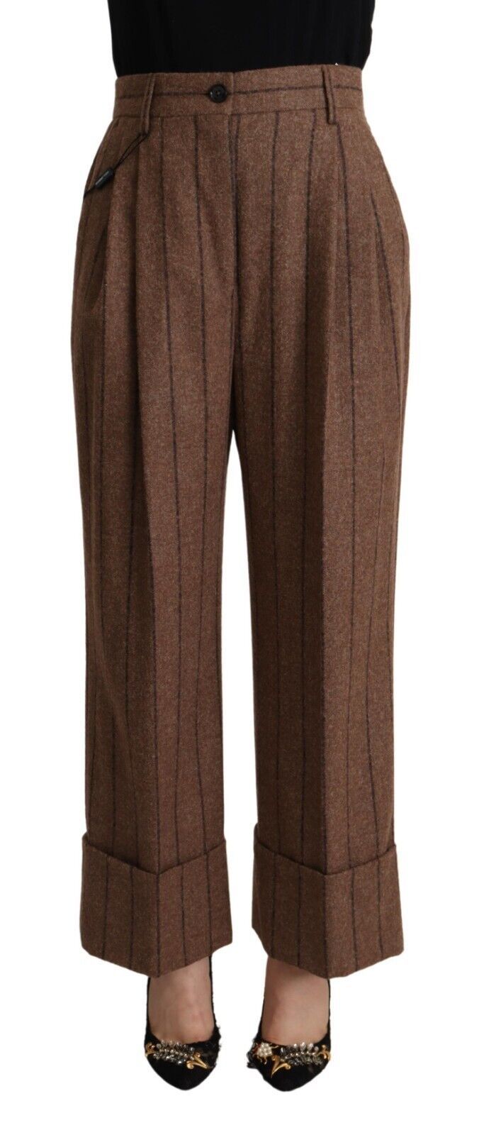 Elegant High-Waisted Straight Pants